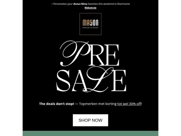 Shop Pre-Sale in Roermond & Online!