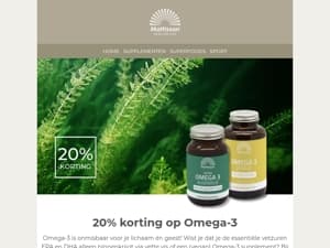 20% korting op Omega-3