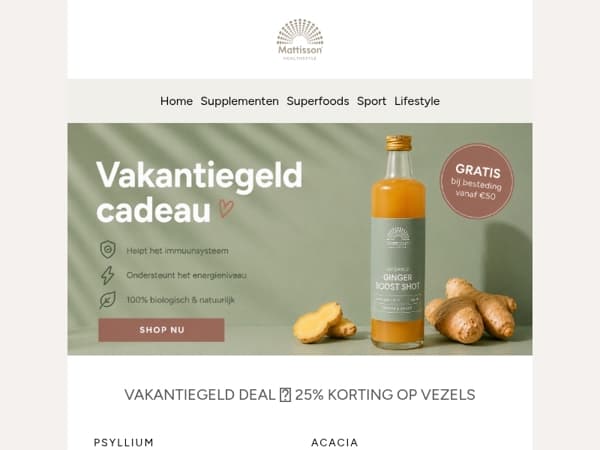 Vakantiegeld binnen? Shop jouw health essentials 💚