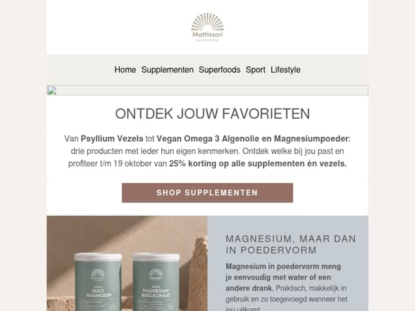 Jouw favorieten, nu met 25% korting 🌿