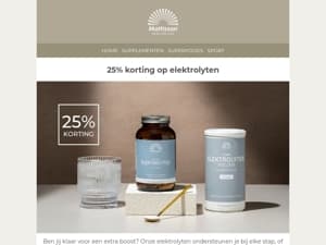 25% korting op elektrolyten! 💚