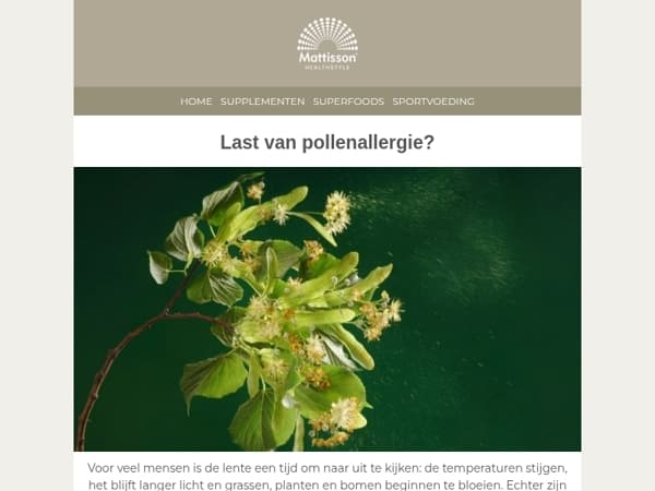 Last van pollen? 🤧