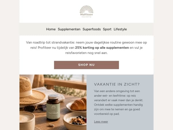Vakantieklaar? ☀️ Profiteer nu van 25% korting