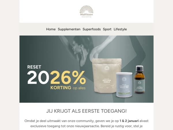 26% korting: jij krijgt als eerste toegang 💚