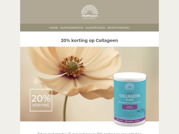 20% korting op Collageen 🩷🌸✨️