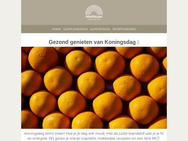 Koningsdag deals & gezonde tips 🧡🌿