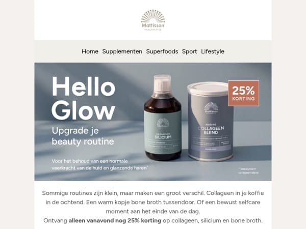 Laatste kans: 25% korting op collageen, silicium & bone broth