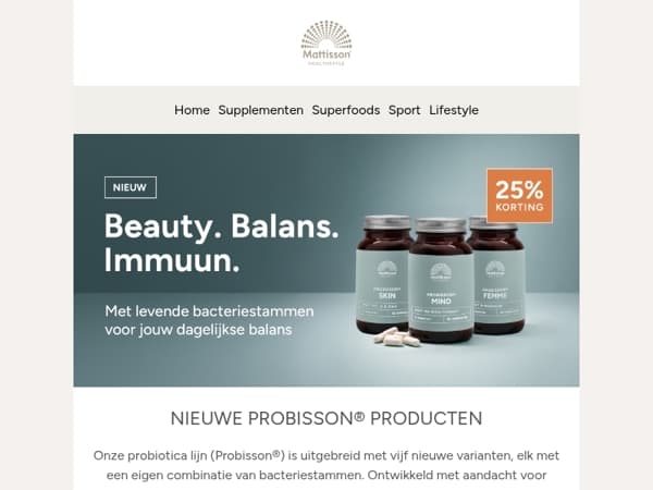 25% korting op probiotica 💚
