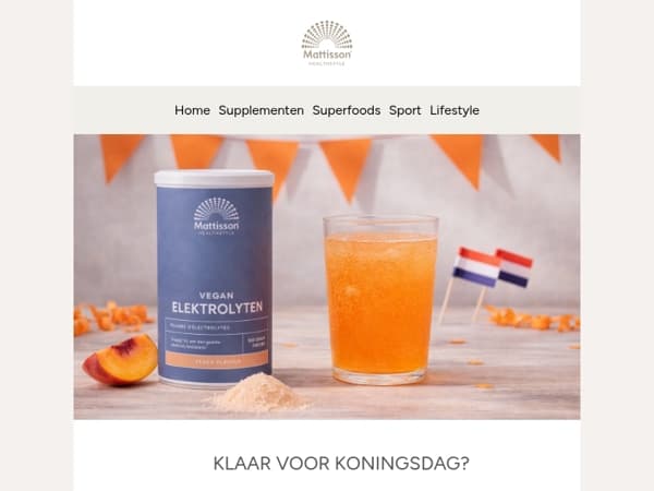 Onze oranje favoriet: elektrolyten peach 🍑