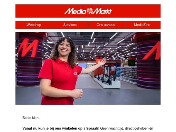 Maak een afspraak met jouw persoonlijke MediaMarkt-adviseur!