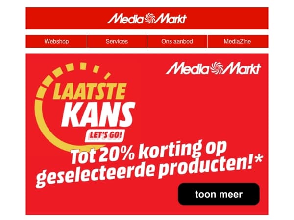 Tot 20% korting op geselecteerde producten!
