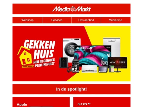 Gekkenhuis bij MediaMarkt: heb jij nog plek over?