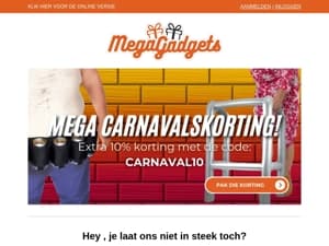 😃 🎉 Mis het niet: Extra voordeel op jouw favorieten voor Carnaval 😃 🎉