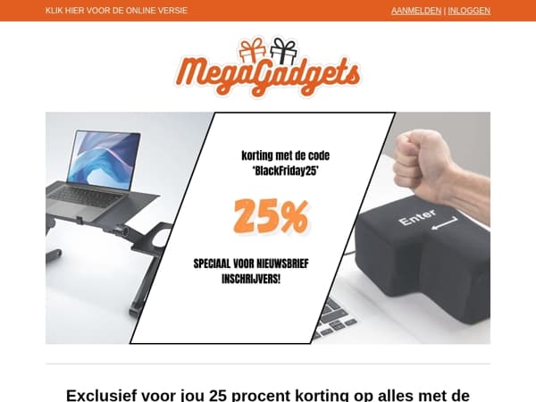 ⏰ We gaan all-in → 25% op alles, tot 23:59 ⏰