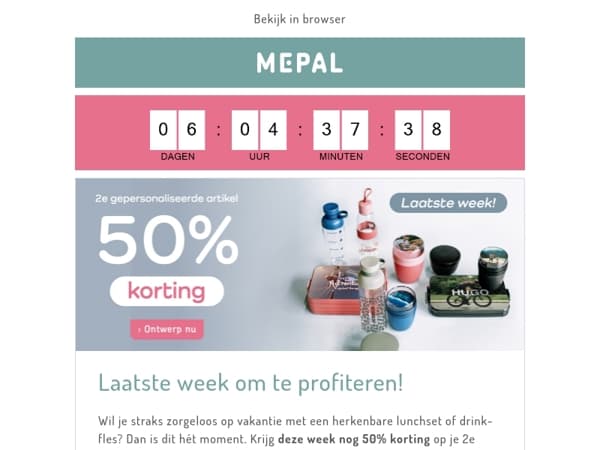 Deze week nog 50% korting op je 2e gepersonaliseerde product!
