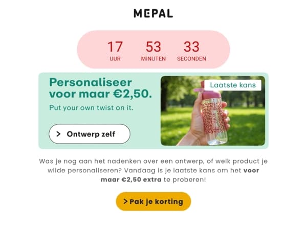 Personaliseer vandaag nog voor maar €2,50 extra