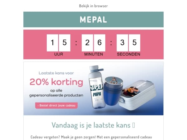 Laatste kans: 20% korting op gepersonaliseerde cadeaus