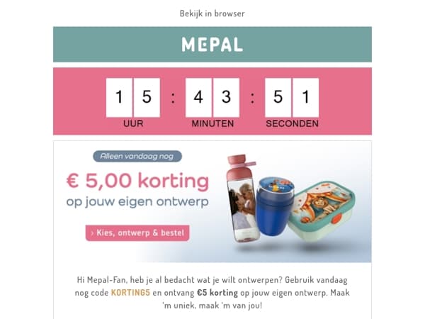Laatste kans: €5 korting op jouw eigen ontwerp