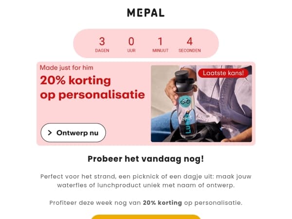 Deze week nog 20% korting op jouw eigen ontwerp