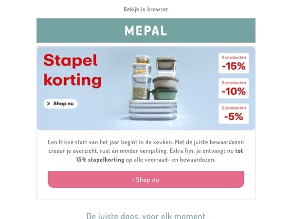 Tot 15% korting op alle bewaardozen