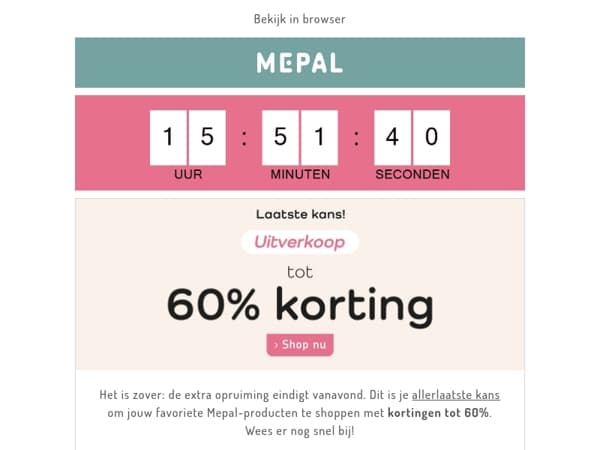 OPRUIMING | Laatste kans op kortingen tot 60%!