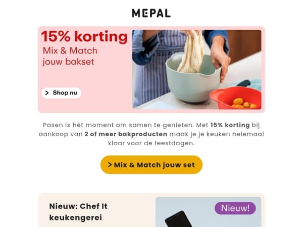 Mix & Match jouw bakset voor 15% korting