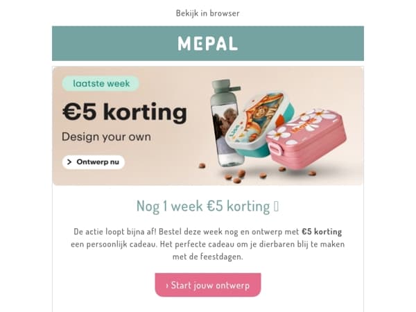 Nog 1 week: €5 korting op een uniek cadeau