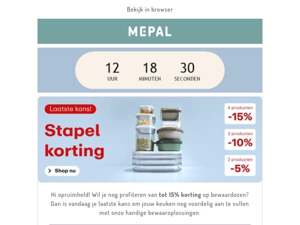 Laatste kans: tot 15% korting op alle bewaardozen