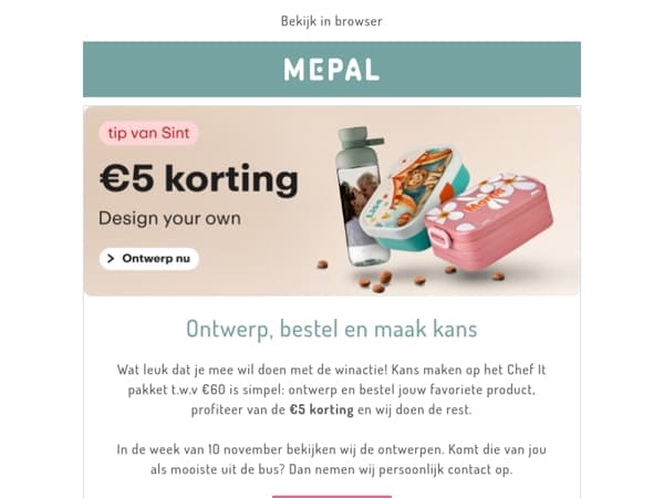 Ontwerp, bestel en maak kans!
