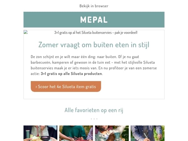 3+1 gratis op Silueta buitenservies