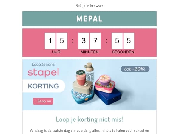 Laatste kans! Alleen vandaag nog tot 20% korting