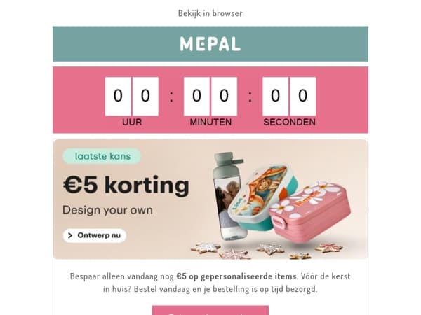 Laatste kans op €5 KORTING dit jaar!