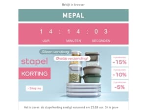 Alleen vandaag nog tot 15% stapelkorting en gratis verzending