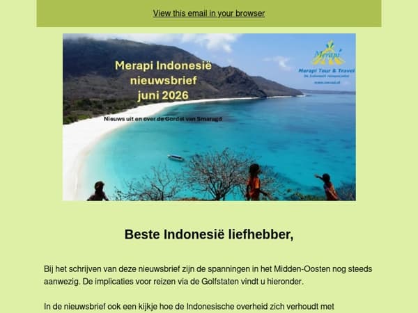 Merapi Indonesië nieuwsbrief juni 2026