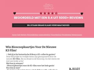 🎥✨ Winactie: Bestel B.Nosy x K3 en maak kans op bioscoopkaartjes!