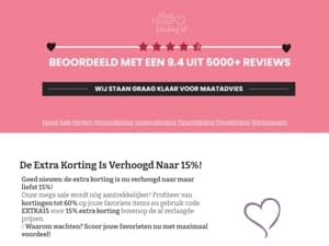Goed nieuws! De extra korting is verhoogd naar 15% – shop nu!