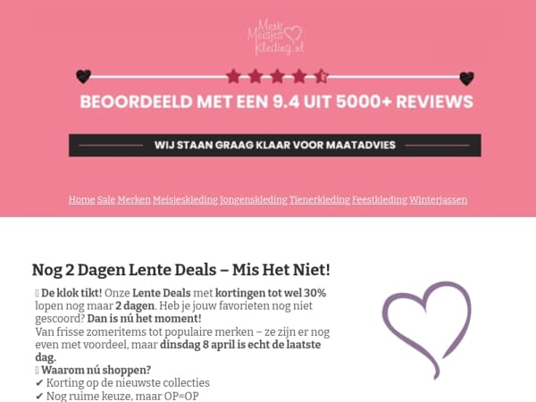 🎉 Nog heel even… tot 30% korting tijdens de Lente Deals!