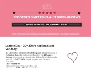 ⏳ Laatste kans! 20% extra korting eindigt vandaag!