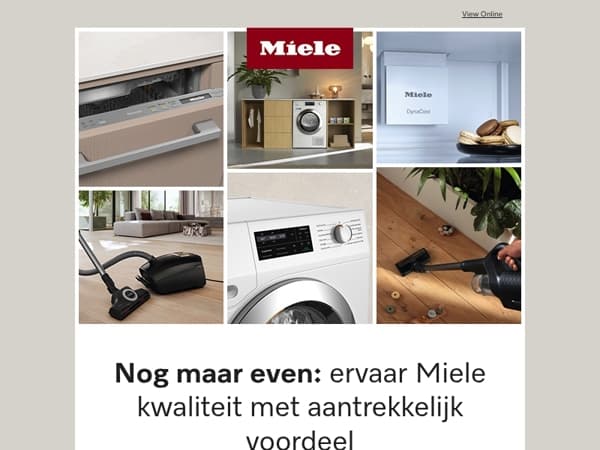 Het Miele Zomervoordeel loopt nog