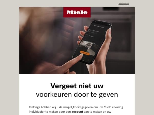 Vergeet niet uw voorkeuren door te geven