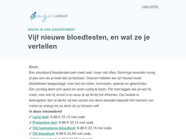 Deze 5 waarden zitten niet in een standaard bloedtest