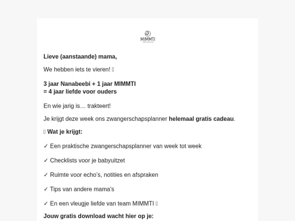 Gratis zwangerschapsplanner