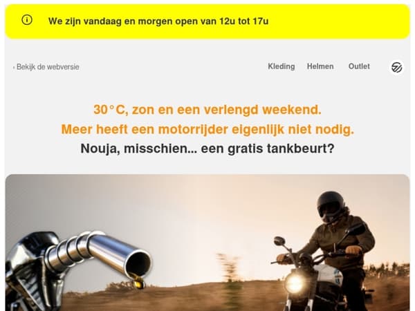 30°C en perfect motorweer ☀️