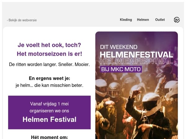 Je volgende helm wacht al op je