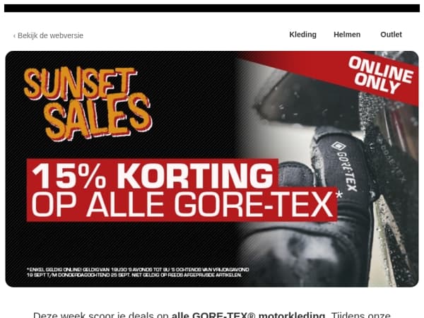 Online only: -15% op alle Gore-Tex!