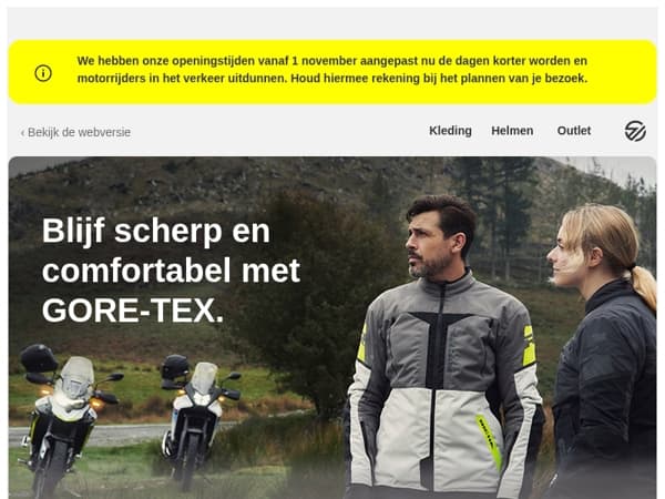 GORE-TEX Voor motorrijders