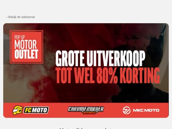Laatste kans dit weekend: scoor jouw motoroutfit tot -80% korting!