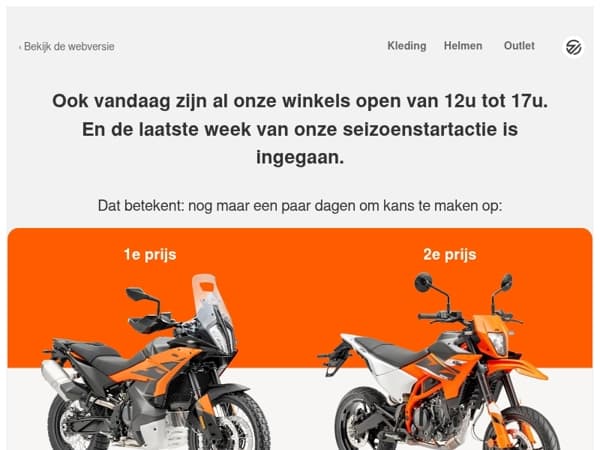 Ook vandaag zijn we open!