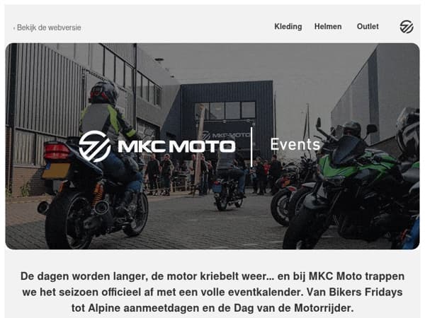 Het motorseizoen start bij MKC Moto