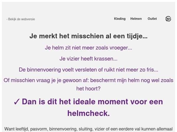 Is je helm nog in topconditie?
